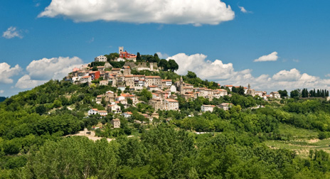 Blick auf die Stadt Motovun